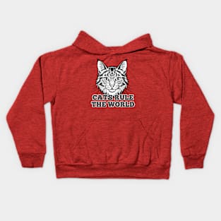 Cats Rule the World Kids Hoodie